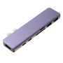 Adapter 7w1 HUB USB-C HDMI 4K SD Macbook Pro / Air - Szary