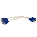 Adapter Akyga AK-AD-20 (D-Sub (VGA) M - 2x D-Sub (VGA) F; 0,15m; kolor biały)