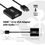 adapter club3D CAC-1302 (0.5 m HDMI Type A (Standard) VGA (D-Sub) Black)
