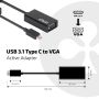 Adapter Club3D CAC-1502 (USB 3.1 Type C to VGA Active Adapter)