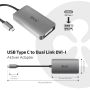 Adapter Club3D CAC-1510 (USB Type C to DVI-D Dual Link Active Adapter, 3840 X 2160 @ 30Hz, 2560 X 1600P @ 60Hz, HDCP)