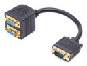 Adapter GEMBIRD CC-VGAX2-20CM (D-Sub (VGA) M - 2x D-Sub (VGA) F; 0,20m; kolor czarny)