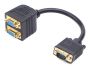 Adapter GEMBIRD CC-VGAX2-20CM (D-Sub (VGA) M - 2x D-Sub (VGA) F; 0,20m; kolor czarny)