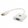 Adapter SAVIO CL-27/B (HDMI M - D-Sub (VGA) F; 0,10m; kolor biały)