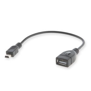 Adapter SAVIO cl-58 (USB F - Mini USB M; 0,20m; kolor czarny)