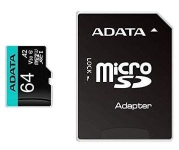 ADATA microSD PremierPro 64GB UHS1 U3 V30 A2+adapter