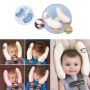 Adjustable headrest for children and babies - white