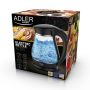 Adler AD 1274 B electric kettle 1.7 L Black,Transparent 2200 W