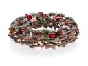 Advent wreath for 4 candles 36cm, green and red