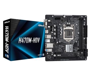 Asrock H470M-HDV motherboard Intel H470 LGA 1200 micro ATX