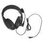Audiocore AC862 on-ear plug & play USB headphones with microphone, cable 1.5m