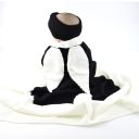 Baby blanket - rabbit, black and white