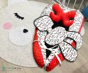 Baby cocoon 4in1 Smile - red and white, POLISH PRODUCT 100% COTTON