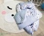 Baby cocoon 6in1 - blue stars, POLISH PRODUCT 100% COTTON