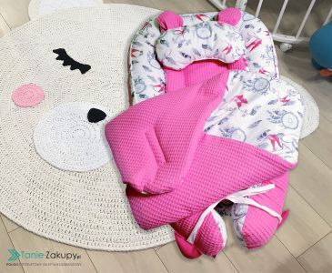 Baby cocoon 6in1 - pink dream catcher, POLISH PRODUCT 100% COTTON