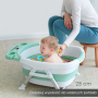 Baby folding bath tub with a pillow in color mint - blue