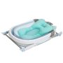 Baby folding bath tub with a pillow in color mint - blue