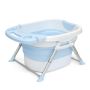 Baby folding bath tub with a pillow in color mint - blue