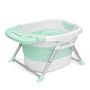 Baby folding bath tub with a pillow in color mint - green