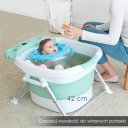 Baby folding bath tub with a pillow in color mint - green
