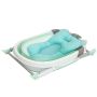 Baby folding bath tub with a pillow in color mint - green