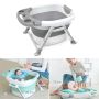 Baby folding bath tub with a pillow in color mint - grey