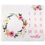 Baby photo blanket / mat 100x75 - colorful flowers