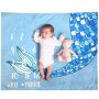 Baby photo blanket / mat 100x75 - mermaid tail