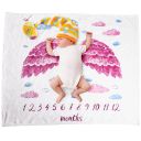 Baby photo blanket / photo mat 100x75 - pink wings