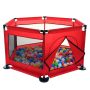 Baby playpen / dry ball pool - red