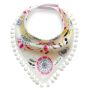 Baby scarf with pompoms - dream catcher