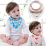 Baby scarf with pompoms - fox