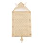 Baby sleeping bag with rabbit ears - cream