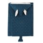 Baby sleeping bag with rabbit ears - dark blue