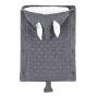 Baby sleeping bag with rabbit ears - dark gray