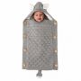 Baby sleeping bag with rabbit ears - gray