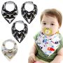 Baby wrap / bib - 4 pieces, pattern 25