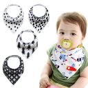Baby wrap / bib - 4 pieces, pattern 7