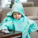 Baby Wrap - Blanket with sleeves - Mint