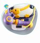 Backpack with a water gun / Water thrower - Penguin