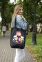 Bag with the bottom FOLKSTAR from Lowicz, black