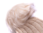 Balaclava children's winter hat - ecru