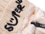Balaclava children's winter hat - ecru