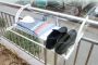 Balcony dryer for laundry, with an adjustable width of 70-120 cm
