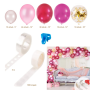 Balloon garland - dark pink / rose gold