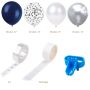 Balloon garland - navy blue and white