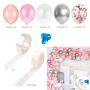 Balloon garland - white and pink