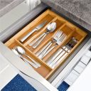 Bamboo cutlery drawer insert, 5 compartments
