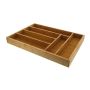 Bamboo cutlery drawer insert (6 compartments)