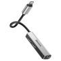 Baseus L52 Lightning Audio Adapter to Mini Jack 3.5mm and 2x Lightning (silver)